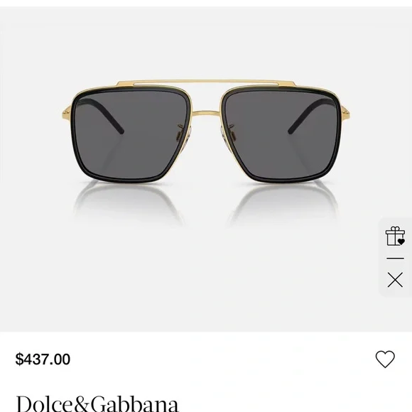 Dolce & Gabbana 57mm Gradient Aviator Sunglasses